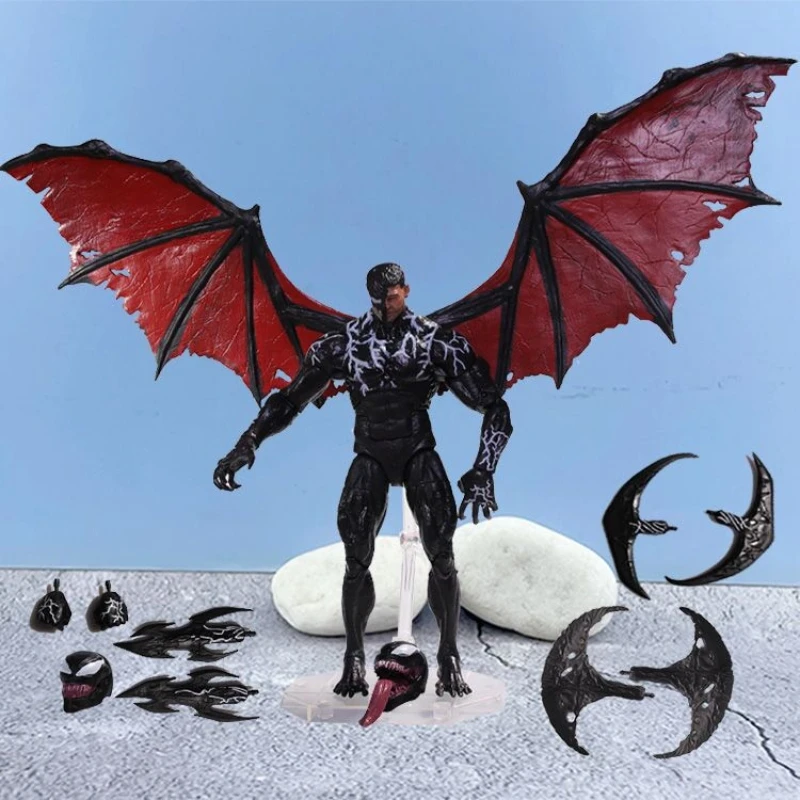 Nds venom carnage figure cletus kasady mafex 088 venom with wing joints moveable figure thumb200