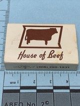 Vintage Matchbox Cover  House Of Beef  Orlando, Fla Beef &amp; Seafood  gmg fixing - £9.66 GBP