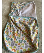 Circo Boys White Teal Orange Elephants Fish Microfiber Hooded Baby Bath ... - $9.98 CAD
