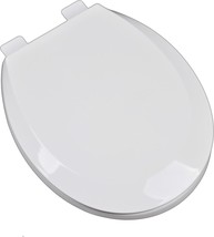 White Premium Plastic Round Adjustable Hinge Toilet Seat From Bath Décor. - £35.93 GBP