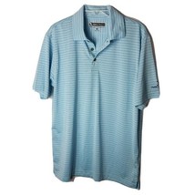 Pebble Beach Dry-Luxe Men&#39;s Polo Collared Shirt ~ Sz M ~ Blue ~ Short Sleeve - £10.76 GBP