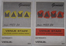 Genesis 2 Original MAMA Tour Venue Staff Passes 1983-84 Otto Tony Banks Collins  - £15.80 GBP