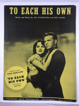 To Each His Own John Lund and Olivia DeHavillano Vintage Sheet Music  - $10.00