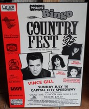 Country Fest Vince Gill Poster 1995 Ottawa Patty Loveless 24*17&quot; Inch Ma... - $99.50
