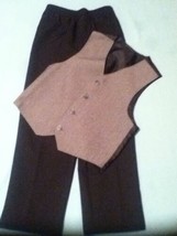 Fathers Day Size 6 TFW suit gray black vest  black suit pants 2 piece set formal - £16.41 GBP