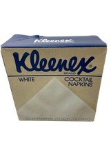 Kleenex Brand Cocktail Napkins 2 Ply Box of 20 White 4 x4 In  VTG - $9.01