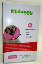 Katoggy Protective Inflatable Collar Soft Pet Recovery Collar Pink XL 18&quot; Neck  - £9.03 GBP