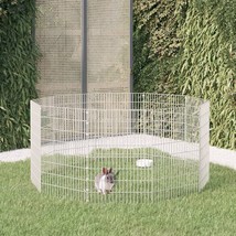 vidaXL Animal Enclosure Silver Galvanized iron 10-Panel Expandable - $118.20