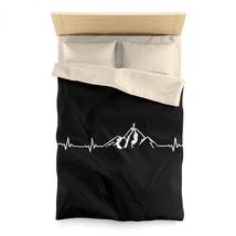 Stunning Microfiber Duvet Cover with Mountain Peak Heartbeat Design, Perfect for - £73.27 GBP+