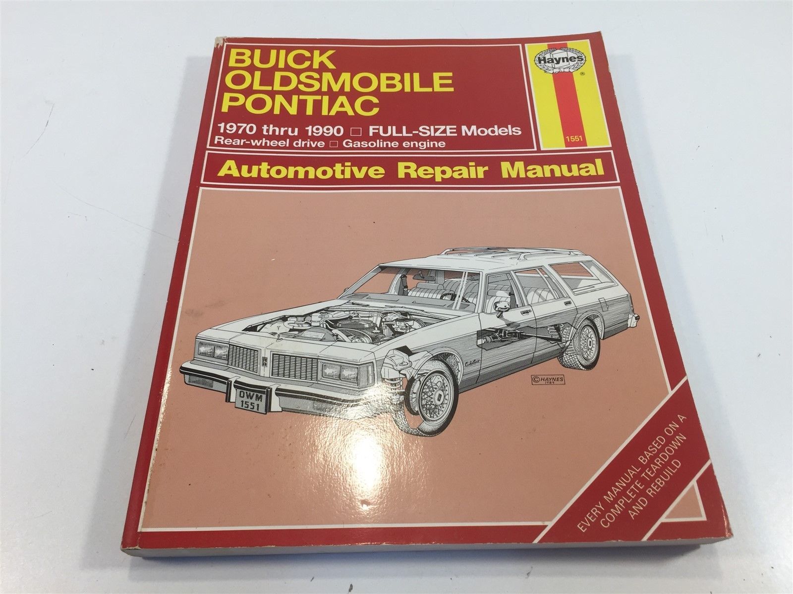 1970-1990 Buick Olds Pontiac Full Size Models Automotive Repair Manual Haynes - $14.99