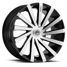 26X10 Luxxx Alloys LUX13V 5X127/139.7 +18 78.1 Gloss Black Machined - Wheel - £380.38 GBP