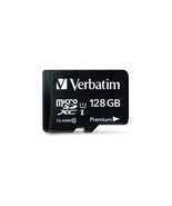 Verbatim 44085 128GB PREMIUM MICROSDXC MEMORY CARD WITH ADAPTER, UHS-I C... - $62.28 CAD