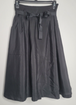 Old Navy Skirt Womens Size XS Black Mid-Calf Length A-Line Belt Pockets - £11.95 GBP