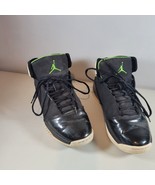 Nike Air Jordan Mens Shoes Black Green Jumpman Sneakers Size 10.5 Basket... - £49.53 GBP