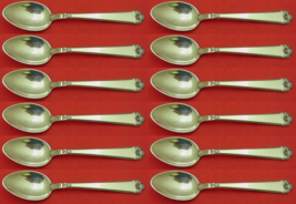 George II Rex Hand Chased By Watson Sterling Silver Teaspoon Set 12 pcs 6" - $11,092.38 MXN