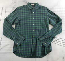 Vintage GANT Rugger Button Down Shirt Mens Medium Green Plaid Winter Madras - $39.59