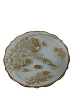 Vintage&quot;Silver City Glass Co.&quot; 22K Gold On CRYSTAL50th. Anniversary Plate&amp;Server - £30.46 GBP