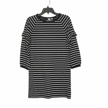 Gap T-Shirt Dress Size XS Black White Striped Womens Blended Fabric LS Pullover - £14.06 GBP