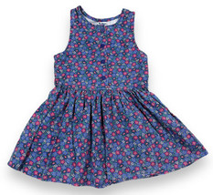 Vtg OshKosh B&#39;Gosh Multicolor Floral Denim Dress USA Made Button Front Sz 6 - £112.26 GBP