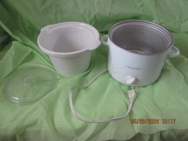 Electric Slow Cooker 2 Quart, Removable Crock White - $20.00