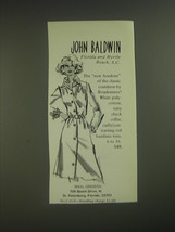 1974 John Baldwin Roadrunner Coatdress Advertisement - $18.49