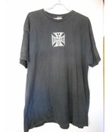Army Rangers Fruit of the Loom Black Graphic Tee T-Shirt Double Sided - $10.79