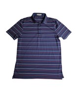 G FORE Polo Golf Shirt Navy Red White Striped G4 Men&#39;s Size Large - $40.42 CAD