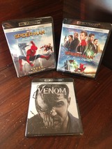 Spider-Man: Homecoming + Far From Home + Venom (4K+Blu-ray+Digital)-NEW! - £42.93 GBP