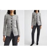 2026 NEW AUTH Veronica Beard Alessia Tailored Tweed Jacket in Silver Grey $948 - $305.00