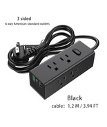 Power Strip Surge Protector, Flat Plug Extension Cord With 6 Outlets 3 U... - $43.99