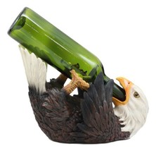 American Pride Patriotic Drinking Bald Eagle Wine Bottle Holder Figurine... - $35.99