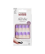 KISS SALON ACRYLIC FRENCH NAILS COLOR (28 NAILS / GLUE INCLUDED) #SF050 - $186.21 MXN