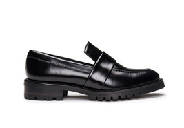 Vegan shoe flat loafer moccasin elegant water-resistant breathable lined lugged - £96.58 GBP