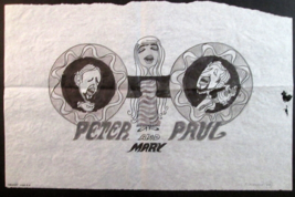 PETER PAUL &amp; MARY: (ORIGINAL  VINTAGE 1960,S ARTWORK) FROM TEEN MUSIC MA... - $9,247.38 MXN