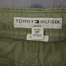 Tommy Hilfiger Shorts Womens 12P Green Low Rise Slash Pockets Chino Bottoms - £20.55 GBP
