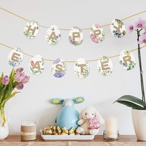 Easter Decorations for The Home Banner,DIY Happy Easter Egg Paper Hanging - £7.69 GBP