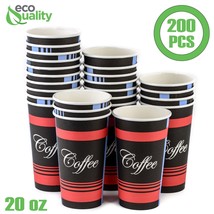 20oz Design Coffee Cups Hot Cold Drinks Disposable Hot Beverage BPA Free 200pcs - £45.37 GBP