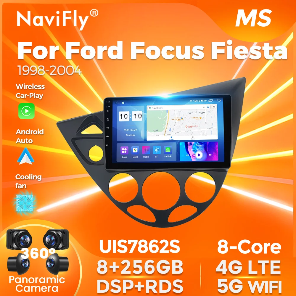 NaviFly 8+256G 1280*720P Android 13 Car Radio Player Stereo For Focus Fiesta - £2,402,888.99 GBP+