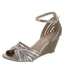 Womens Wedge Sandals Montego Bay Prima Strappy Metallic Sling Heels Shoe... - £13.93 GBP