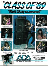 1989 Ada Guitar Amp ad with Kirk Hammett Marty Friedman Jason Becker Vito Bratta - £3.39 GBP
