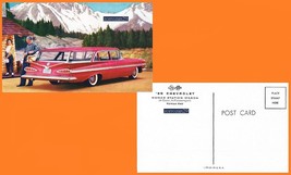 1959 CHEVROLET NOMAD STATION WAGON FACTORY CARTE POSTALE COULEUR ORIGINA... - £7.73 GBP