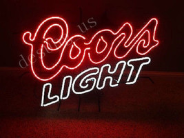 New Coors Light Beer Bar Pub Real Glass Neon Sign 24&quot;x20&quot; - £195.90 GBP
