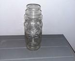 Vintage 1980 Planters Mr Peanut Glass Collectible Star Design Canister J... - $12.00