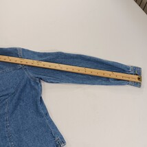 Crazy Horse CHPU2672 Women's M Petite Blue Denim Long Sleeve Button Up Jacket image 7