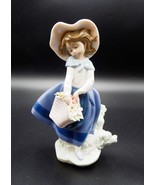 Lladro “Pretty Pickings” 5222 7&quot; Porcelain Figurine 1983 Girl With Flowe... - $69.99