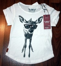 FIRETRAP London OFF CREAM Girls TEE SHIRT Top GRAPHIC Deer SUNGLASSES 4-... - £54.15 GBP