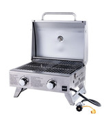 Stainless Steel Propane Grill with Lid for Outdoor Camping Tailgating Pi... - £144.71 GBP
