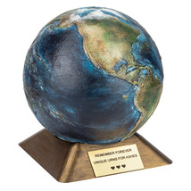 Earth Globe artistic urn Unique urn for ashes for travelers Planet urn World urn - £302.93 GBP+