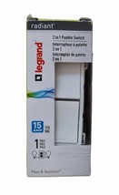 Legrand Pass &amp; Seymour Radiant RCD11WCC6 Combination 2 In 1 Paddle Switch - £23.21 GBP