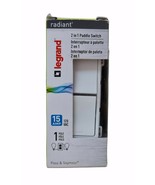 Legrand Pass &amp; Seymour Radiant RCD11WCC6 Combination 2 In 1 Paddle Switch - £23.34 GBP